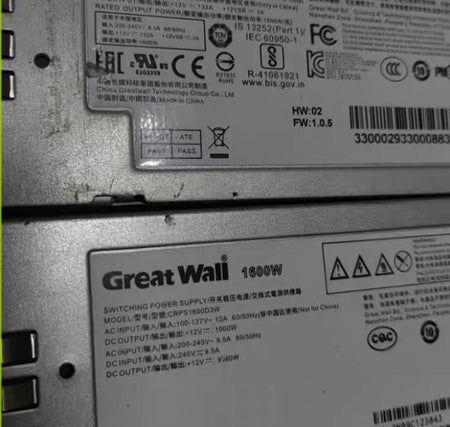 Great Wall  1600W       GW-CRPS1600D CRPS1600D3W