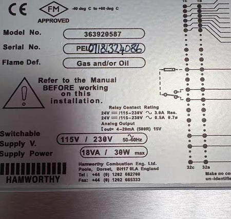 HAMWORTHY SmartScan 121 363920587 230V
