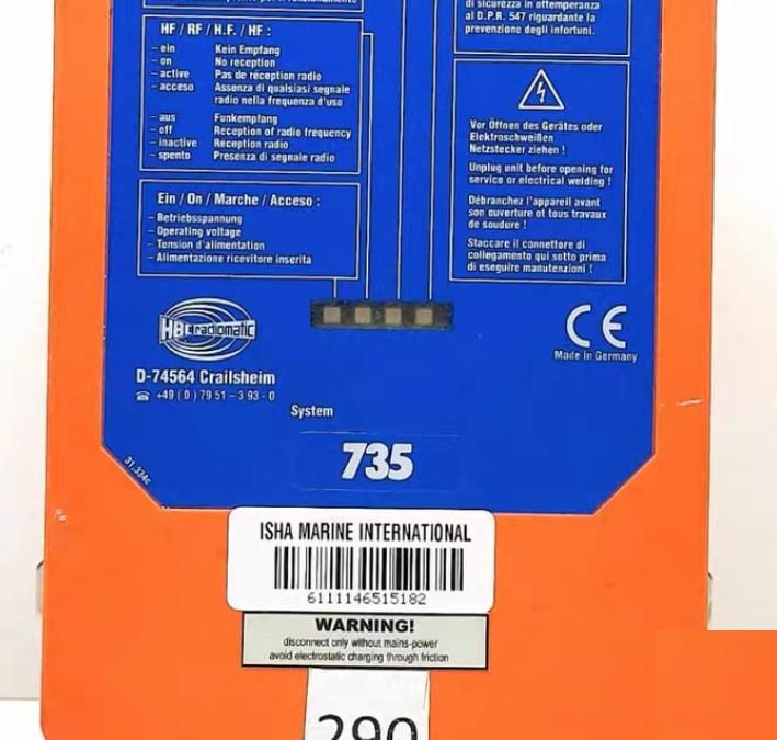 HBC Radiomatic FSE 735 Crane Remote Control Frequency Receiver IMI-182