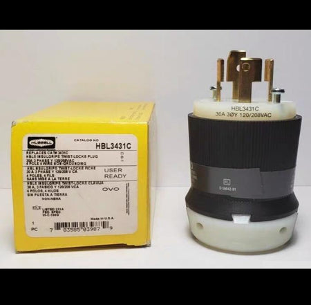 HBL3431C - Hubbell 30A 120 208VAC 4-Pole 4-Wire Non-NEMA Twist-Lock 6 10