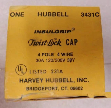 HBL3431C - Hubbell 30A 120 208VAC 4-Pole 4-Wire Non-NEMA Twist-Lock 6 10