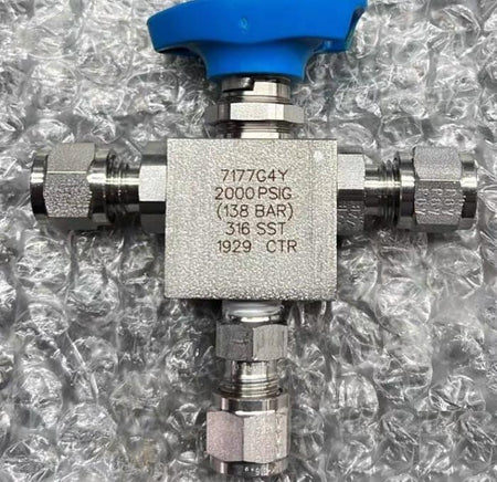 HOKE 7177G4Y VALVE BALL 3-WAY 1 4 OD GYROLOK 316 SS