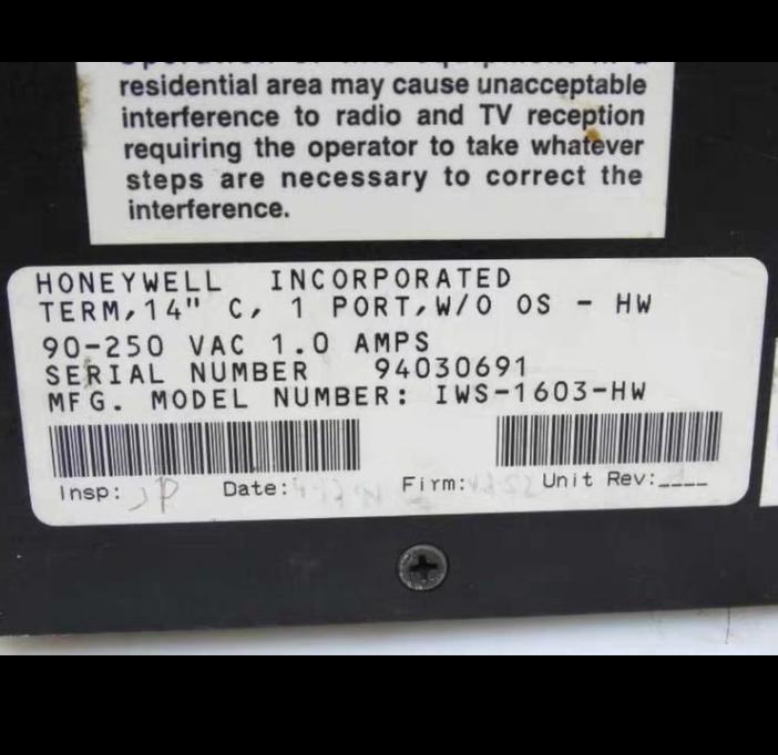 HONEYWELL IWS-1603-HW
