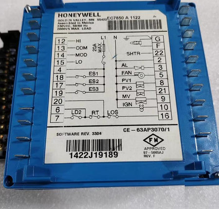 HONEYWELL Q7800A1005 EC7850A1122