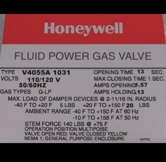 HONEYWELL V4055A-1031 110 120V 13 V4055A1031