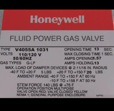 HONEYWELL V4055A-1031 110 120V 13 V4055A1031