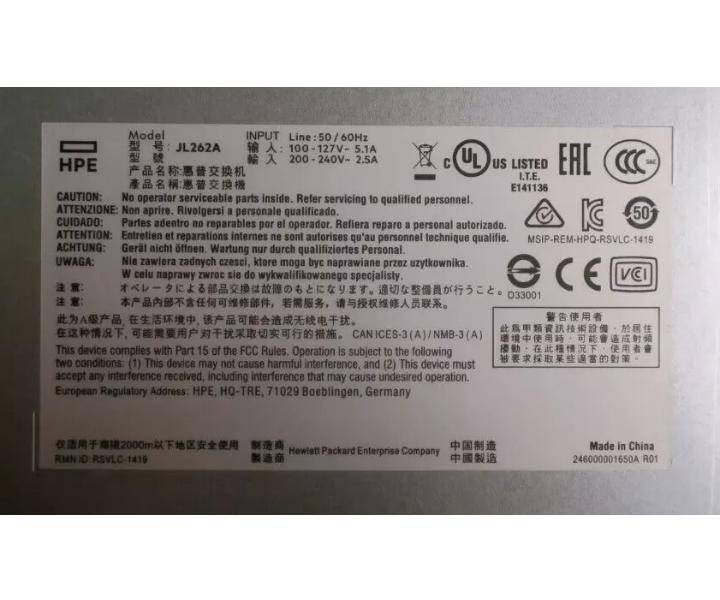 2930F RJ45 1GbE JL262A