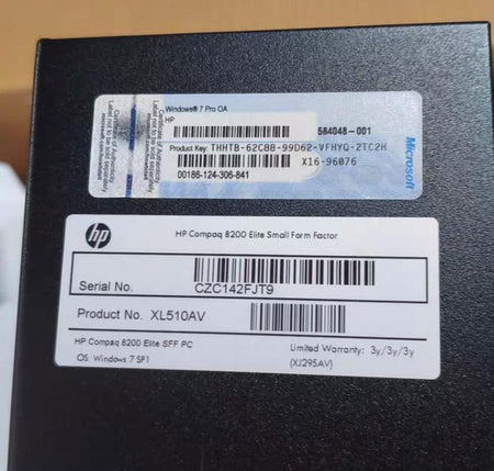 HP Compaq 8200 Elite SFF XL510AV Intel i5-750 Windows 7 Pro