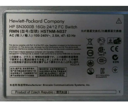 24-Port 12-Port SN3000B 16Gb QW937A