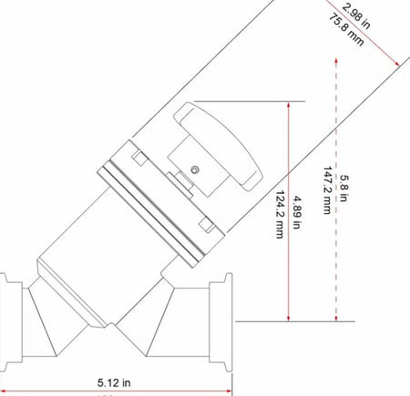 HTC YVB-KF40-M Angle Inline Y lesker SYV0150MVQF
