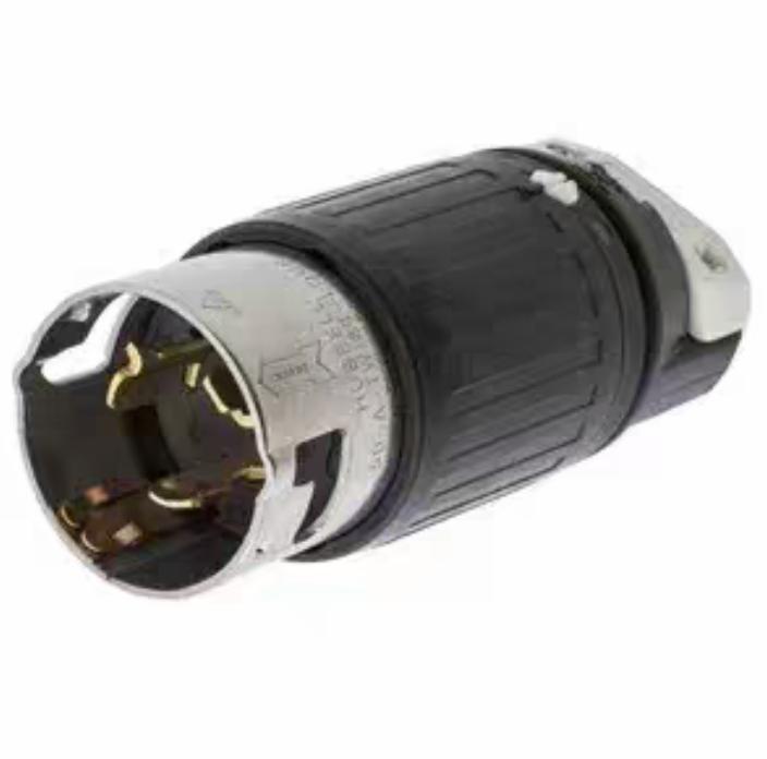 HUBBELL CS6364C CS6365C Hubbell Wiring Device-Kellems CS6364C Twist Locking Receptacle 50A 125 250V 3 Pole 4 Wire Nylon Insulgrip Series