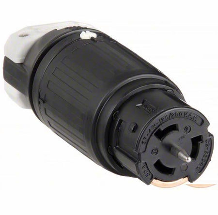 HUBBELL CS6364C CS6365C Hubbell Wiring Device-Kellems CS6364C Twist Locking Receptacle 50A 125 250V 3 Pole 4 Wire Nylon Insulgrip Series
