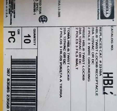 HUBBELL HBL2310 HBL2311 HBL2313 HBL2316 20A 125V