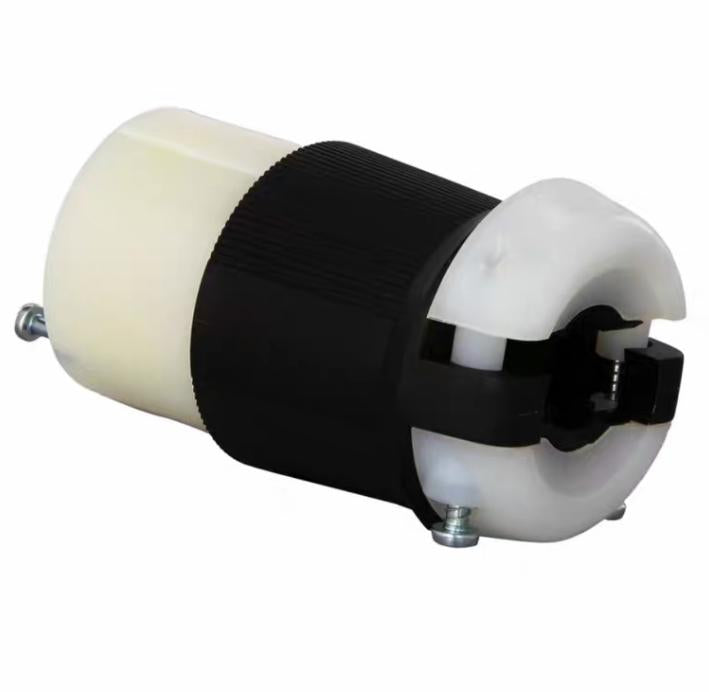 HUBBELL HBL2433 Locking Connector 20 amp 3 Phase 480V L16-20R Black and White