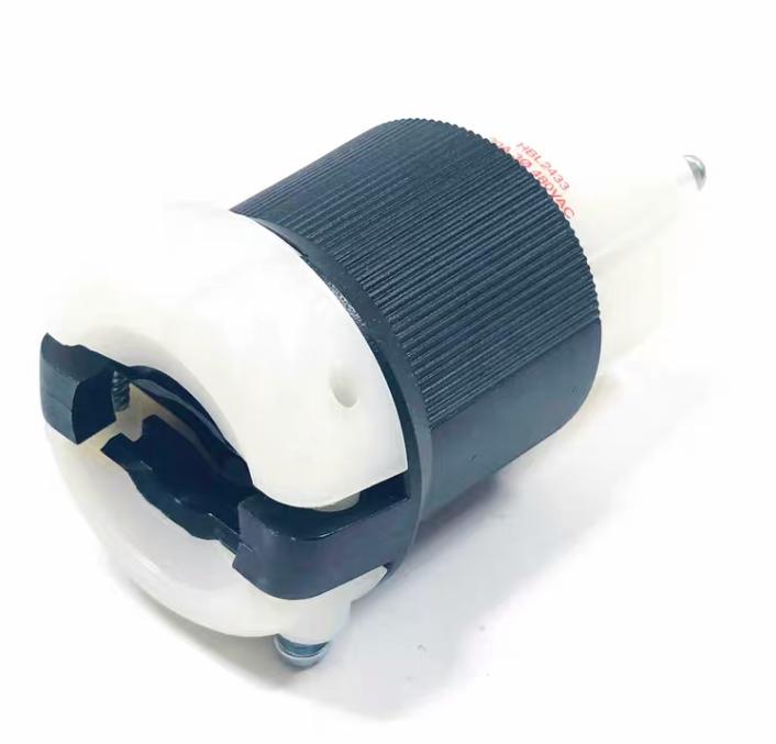 HUBBELL HBL2433 Locking Connector 20 amp 3 Phase 480V L16-20R Black and White