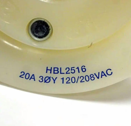 HUBBELL HBL2516 TWIST-LOCK FLANGED RECEPTACLE 20A 120 208Vac 4-POLE 5-WIRE8 10