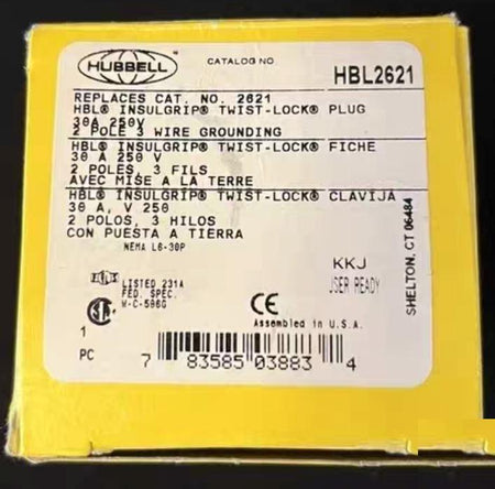 HUBBELL HBL2620 HBL2621 HBL2623 HBL2625 HBL2626 30A 250V XYNEMA L6-30 TWIST-LOCK
