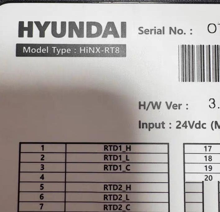 HYUNDAI HiNX-RT8 HiNX-RT8 RTD PT100