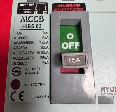 HYUNDAI MCCB HiBS 63 3P 15A HiBS 63