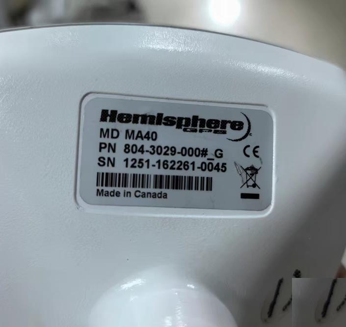 Hemisphere MA40 MD MA40 PN 804-3029-000 G 1251-162261-0045