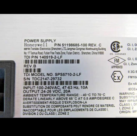 Honeywell SPS5710-2-LF 51198685-100