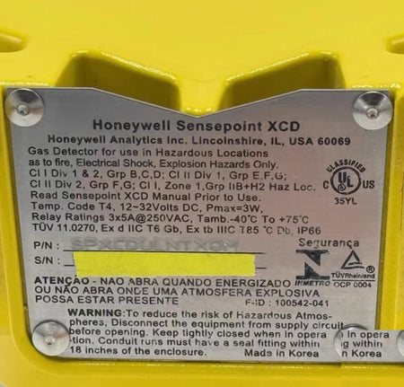 Honeywell XCD Sensepoint SPXCDULNTXOM O2