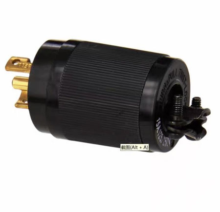 Hubbell 7485 Locking Plug Std 15 A ML-3P Black 7