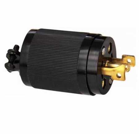 Hubbell 7485 Locking Plug Std 15 A ML-3P Black 7