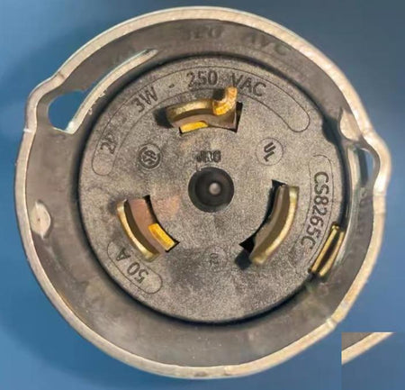 Hubbell CS8264C CS8265C 8264 8 8265 2 CS8265C 1100RMBCS8264C 1140RMB Locking Devices Twist-Lock® Industrial Female Connector Body 50A 250V 2-Pole 3-Wire Grounding Non-NEMA Screw Terminal Black and White