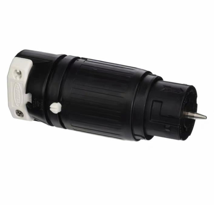 Hubbell CS8264C CS8265C 8264 8 8265 2 CS8265C 1100RMBCS8264C 1140RMB Locking Devices Twist-Lock® Industrial Female Connector Body 50A 250V 2-Pole 3-Wire Grounding Non-NEMA Screw Terminal Black and White