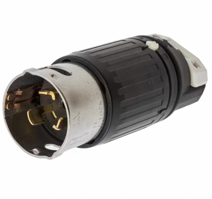 Hubbell CS8365C 50A 250VAC 10 Brand Hubbell Wiring Device-KellemsCatalog ID CS8365CLocking Devices Twist-Lock® Industrial Male Plug 50A 3-Phase Delta 250V AC 3-Pole 4-Wire Grounding Non- NEMA Screw Terminal Black and White