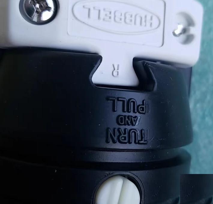 Hubbell CS8365C 50A 250VAC 10 Brand Hubbell Wiring Device-KellemsCatalog ID CS8365CLocking Devices Twist-Lock® Industrial Male Plug 50A 3-Phase Delta 250V AC 3-Pole 4-Wire Grounding Non- NEMA Screw Terminal Black and White