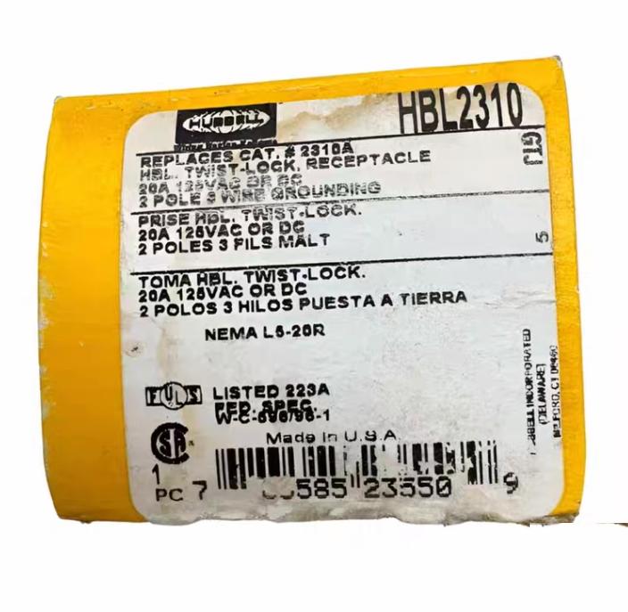 Hubbell HBL2310 Twist-Lock Receptacle 20A 125V 2-P 3-W NEMA L5-20R 120