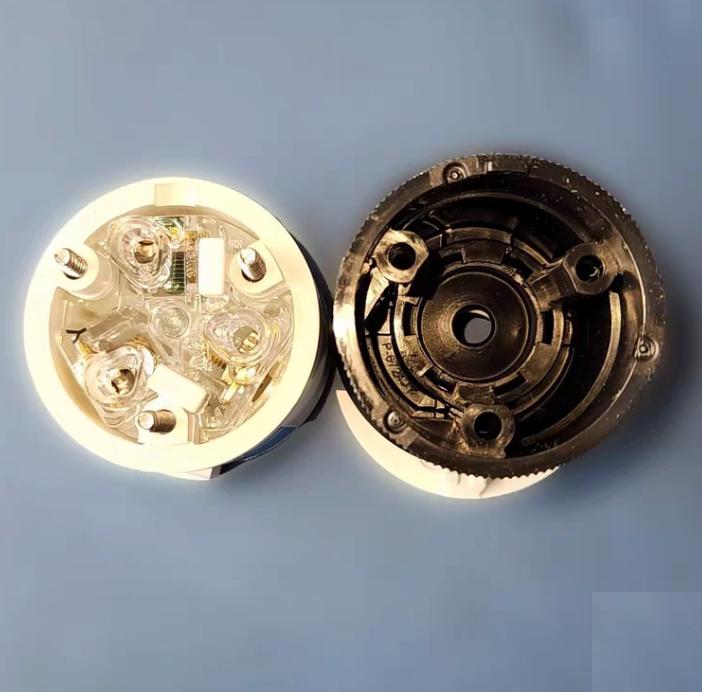 Hubbell HBL2321S 6 Brand Hubbell Wiring Device-KellemsCatalog ID HBL2321SLocking Devices Twist-Lock® Industrial Safety-Shroud® Male Plug 20A 250V 2-Pole 3-Wire Grounding NEMA L6-20P Screw Terminal Black and White nylon body White PBT Shroud