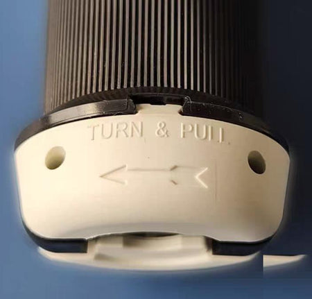 Hubbell HBL2321S 6 Brand Hubbell Wiring Device-KellemsCatalog ID HBL2321SLocking Devices Twist-Lock® Industrial Safety-Shroud® Male Plug 20A 250V 2-Pole 3-Wire Grounding NEMA L6-20P Screw Terminal Black and White nylon body White PBT Shroud