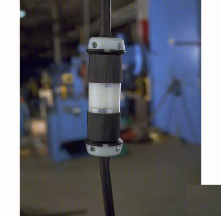 Hubbell HBL2323 L6-20R Locking Connector L6-20R 20 A 250V AC 2 Poles Black White Screw Terminals L6-20 40