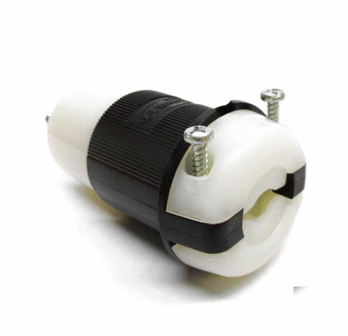 Hubbell HBL2323 L6-20R Locking Connector L6-20R 20 A 250V AC 2 Poles Black White Screw Terminals L6-20 40