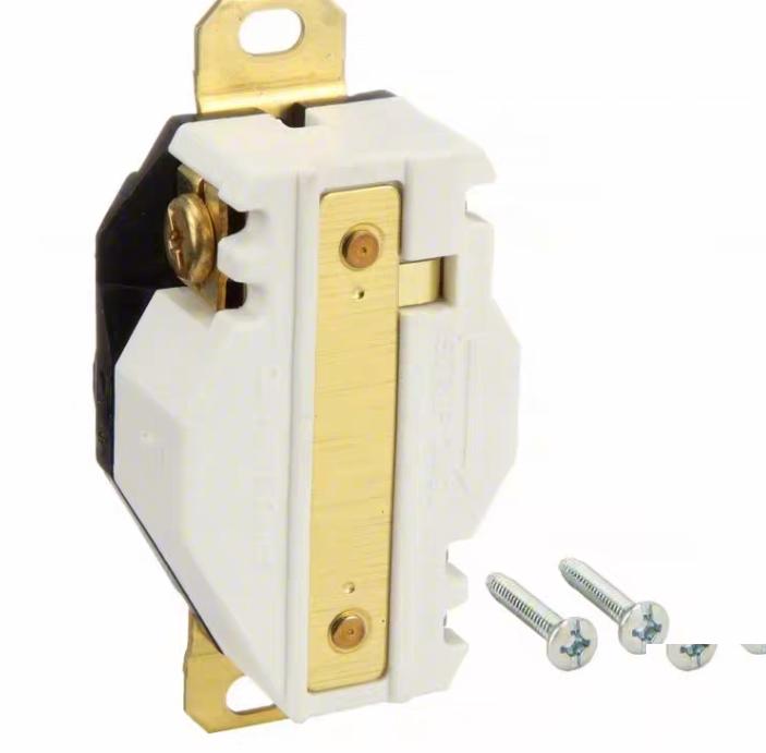 Hubbell HBL2340 8 12 Locking Receptacle L8-20R 20 A 480V AC Black 2 Poles Screw Terminals
