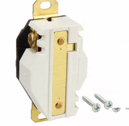 Hubbell HBL2340 8 12 Locking Receptacle L8-20R 20 A 480V AC Black 2 Poles Screw Terminals