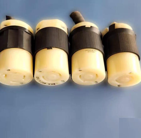 Hubbell HBL2741 HBL2743 HBL274530A 3Φ 600VAC HBL2741 Locking Devices Twist-Lock® Industrial Male Plug 30A 3-Phase 600V AC 3-Pole 4-Wire Grounding L17-30P Screw Terminal Black and White