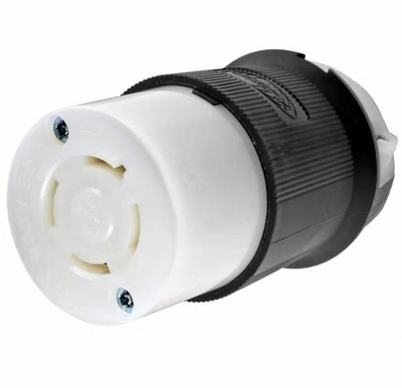 Hubbell HBL2741 HBL2743 HBL274530A 3Φ 600VAC HBL2741 Locking Devices Twist-Lock® Industrial Male Plug 30A 3-Phase 600V AC 3-Pole 4-Wire Grounding L17-30P Screw Terminal Black and White