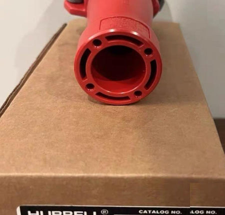 Hubbell HBL420C7W Wiring Device-Kellems 8 10 Heavy Duty Products IEC Pin and Sleeve Devices Industrial Grade Female Connector Body 20A 3-Phase Delta 480V AC 3-Pole 4-Wire Grounding Terminal Screws Red Watertight