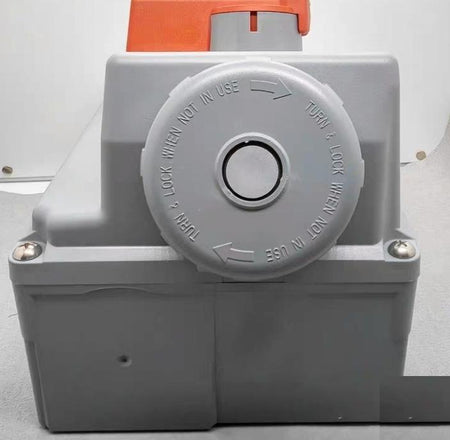 Hubbell HBL420MI7W 8 12 Heavy Duty Products IEC Pin and Sleeve Devices Industrial Grade Female Mechanically Interlocked Receptacle 20A 3-Phase Delta 480V AC 3-Pole 4-Wire Grounding Terminal Screws