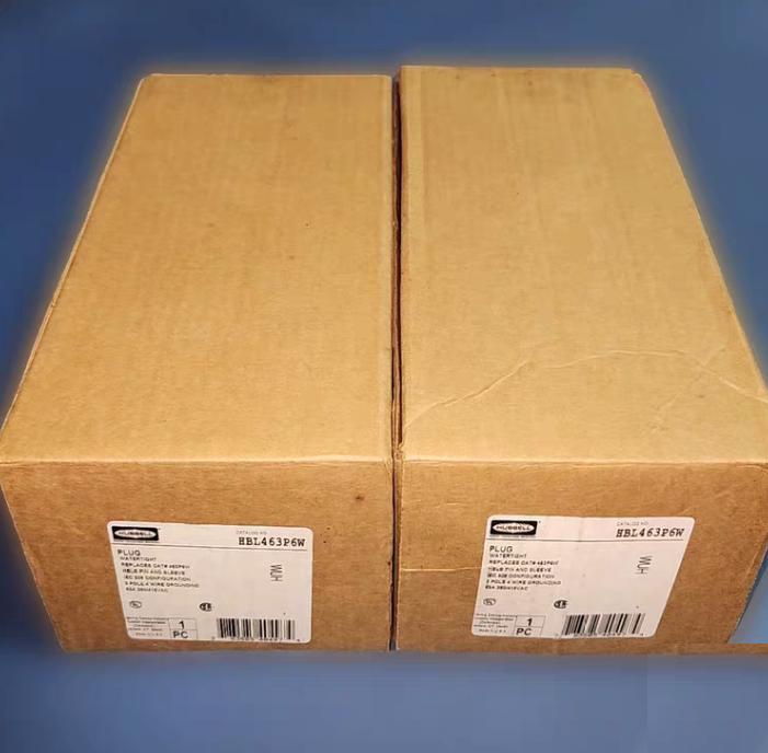 Hubbell HBL463P6W HBL460P6W 4 Heavy Duty Products IEC Pin and Sleeve Devices Industrial Grade Male Plugs 60 63 A 380-415 VAC 3-Pole 4-Wire Wire Grounding 4X and IP69k