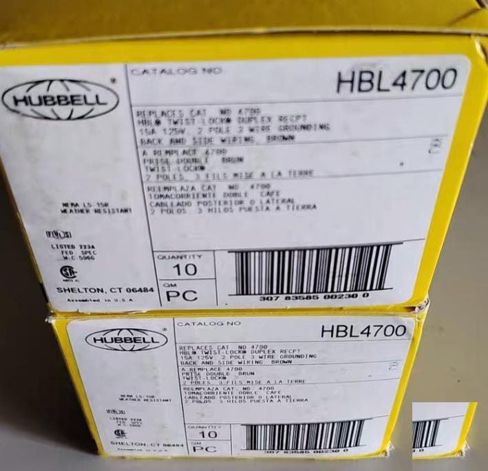 Hubbell HBL4700 HBL4710 15A 125V 3 250 380 HBL4700 20 HBL4710 18