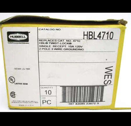 Hubbell HBL4700 HBL4710 15A 125V 3 250 380 HBL4700 20 HBL4710 18