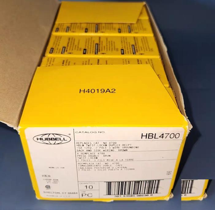 Hubbell HBL4700 HBL4710 15A 125V 3 250 380 HBL4700 20 HBL4710 18