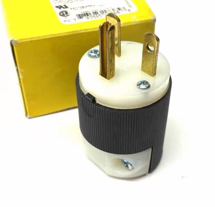 Hubbell HBL5280C Straight Blade Device Male Plug Insulgrip Heavy Duty4 6