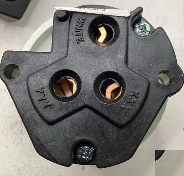 Hubbell HBL7513C 8 10 Straight Blade Devices Male Plug Heavy Duty Industrial CommercialGrade Straight 3-Pole 3-Wire Non Grounding 50A 125 250V 10-50P Black Single Pack