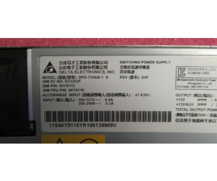 Hot-Swap 750W X3550 X3650 94Y8115
